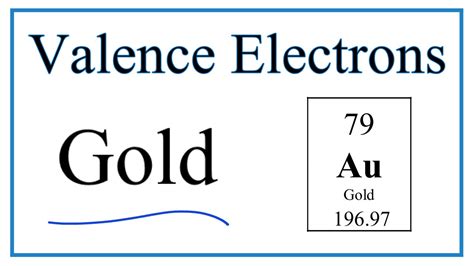 valence electrons of gold|how to find valence electrons.